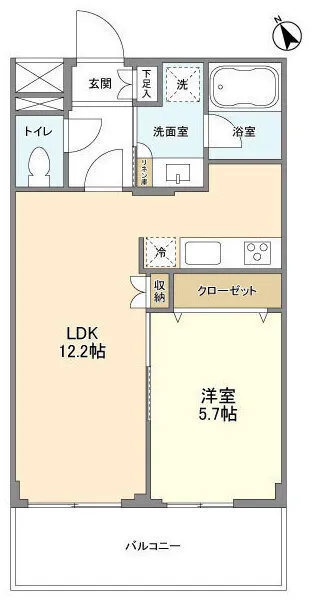 ACP Residence Bunkyo Kasuga - Floor Plan - ["Tile Flooring", "Wood flooring"]