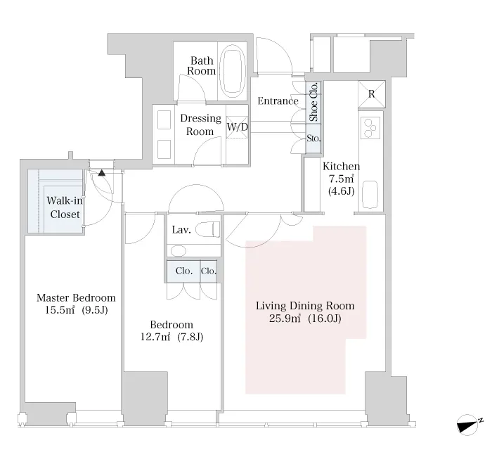 Central Park Tower La Tour Shinjuku - Floor Plan - ["Rectangle", "Schematic", "Font"]