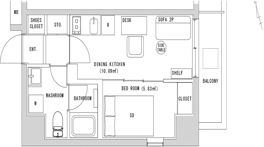 Hmlet Monzen-Nakacho II - Floor Plan - []
