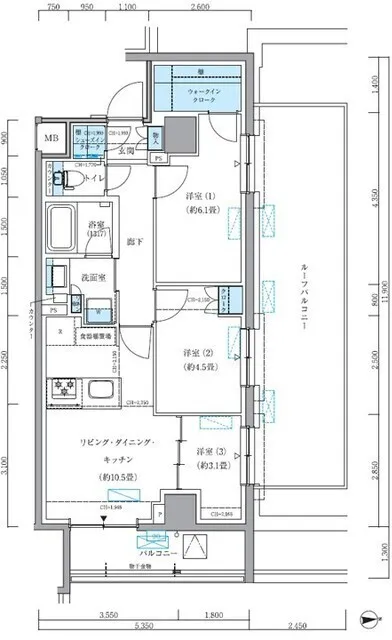 Park Axis Shinagawa Seaside - Floor Plan - ["White", "Diagram", "Plan"]