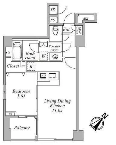 Central Crib Roppongi I - Floor Plan - ["Diagram", "Plan", "Floor plan"]