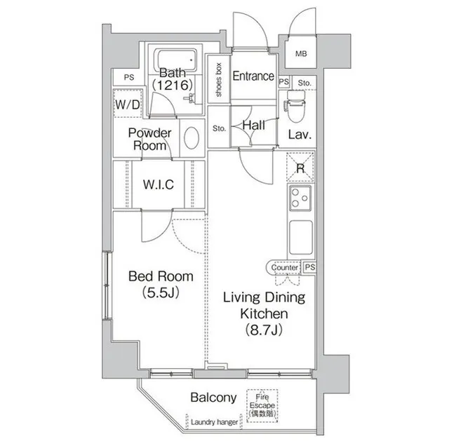 Comforia Yoyogi Uehara - Floor Plan - ["Floor plan", "Text", "Plan"]