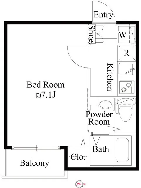 Soleil Kojiya - Floor Plan - ["White", "Plumbing fixture"]