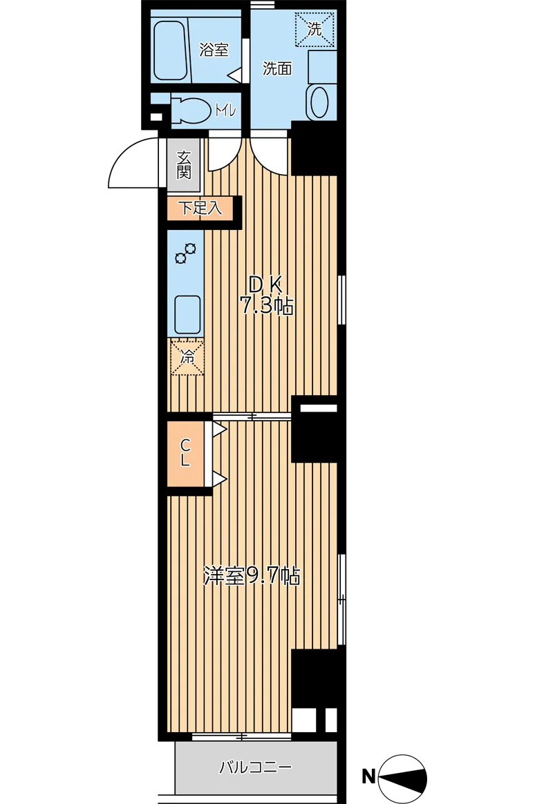 Orchid Residence Ryogoku II - Floor Plan - ["Rectangle", "Font", "Parallel"]