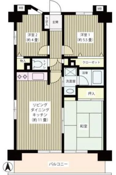 Verde Musashino - Floor Plan - ["Floor", "Apartment", "Tile Flooring"]