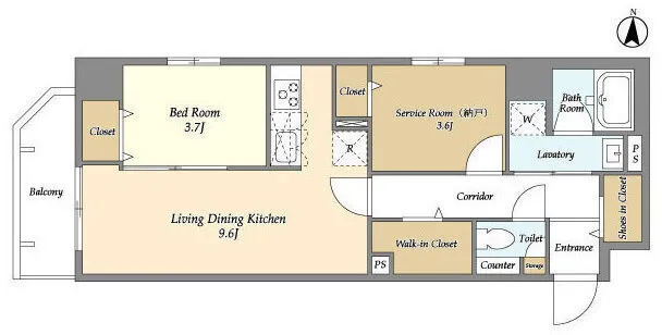 Grand Ale Morishita WEST - Floor Plan - ["Floor plan", "Plumbing fixture", "Diagram"]