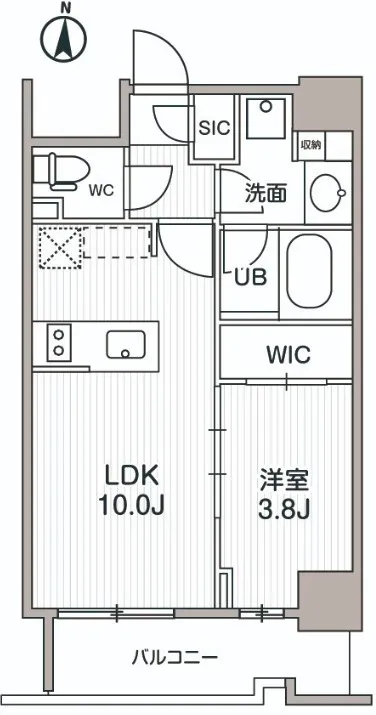 Season Flats Ryogoku South - Floor Plan - ["Tile Flooring", "Wood flooring"]