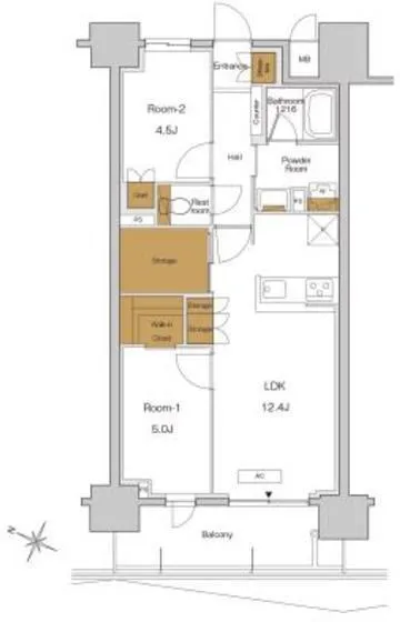 RJR Precia Higashijujo Garden - Floor Plan - ["Rectangle", "Font", "Plan"]