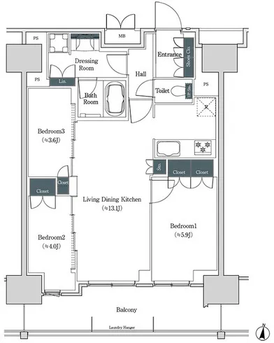 Brookside Residence Kiba - Floor Plan - ["Plan", "Diagram", "Floor plan"]