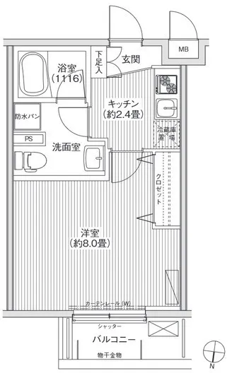BLESS Shin Nakano - Floor Plan - ["Tile Flooring", "Wood flooring", "Plan"]