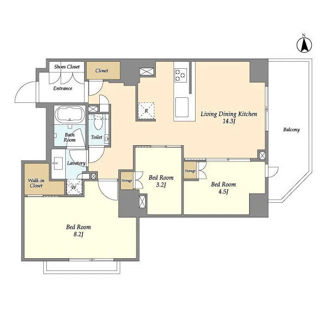 Orchid Residence Shibuya Tomigaya - Floor Plan - ["Schematic", "Font", "Parallel"]
