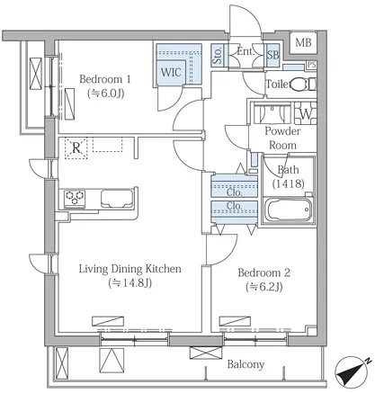 Rovine Meguro Higashiyama - Floor Plan - ["White", "Plan", "Diagram"]