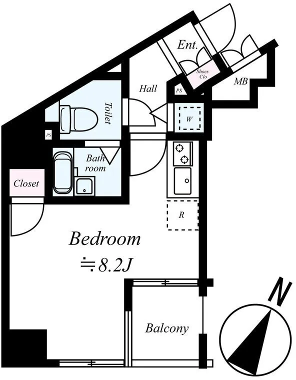 Gala Bunkyo Hongodai - Floor Plan - ["Diagram", "Plan", "Triangle"]