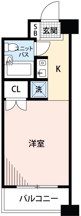 Mynavi STAY Palace Kachidoki - Floor Plan - ["Apartment", "Tile Flooring"]