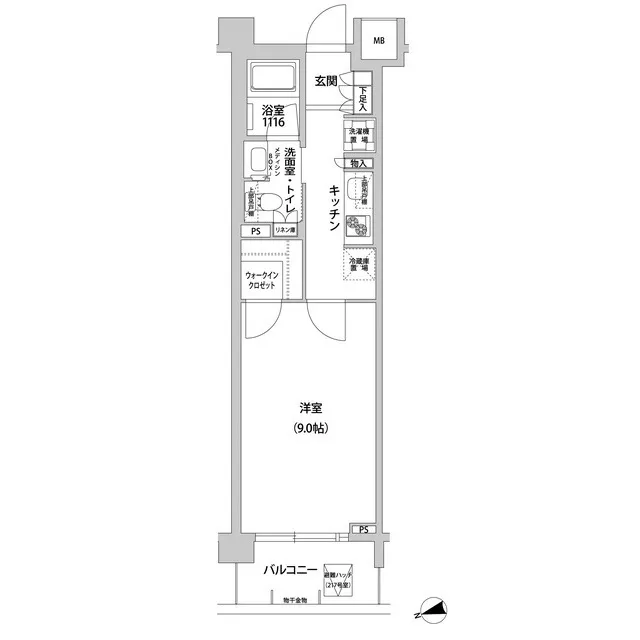 Comforia Meguro Aobadai - Floor Plan - ["Rectangle", "Font", "Parallel"]