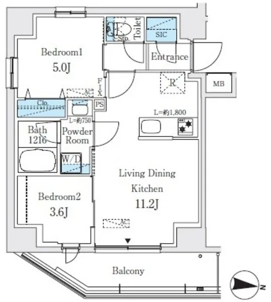 Prime Bliss Shinagawa Nakanobu - Floor Plan - ["Plan", "Diagram", "Floor plan"]