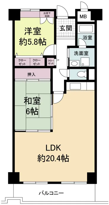 Fresia Nishinomiya - Floor Plan - ["Apartment", "Condominium", "Tile Flooring"]