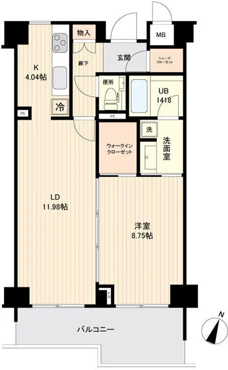 Esty Maison Shirokanedai - Floor Plan - ["Apartment", "Condominium", "Tile Flooring"]