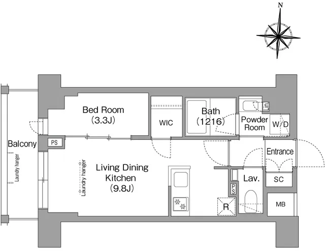 Wellis Urban Sumiyoshi West - Floor Plan - ["Diagram", "Floor plan", "Technical drawing"]