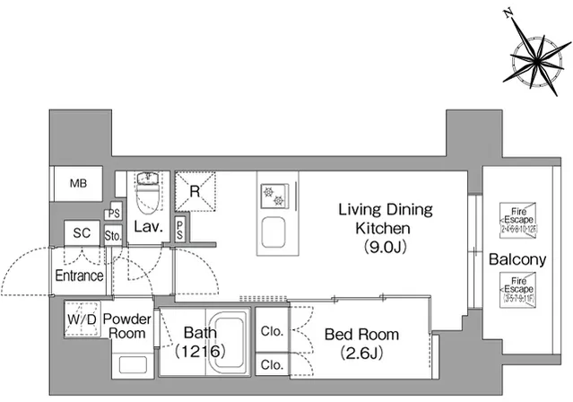 Baus Flats Kuramae - Floor Plan - ["Diagram", "Floor plan"]