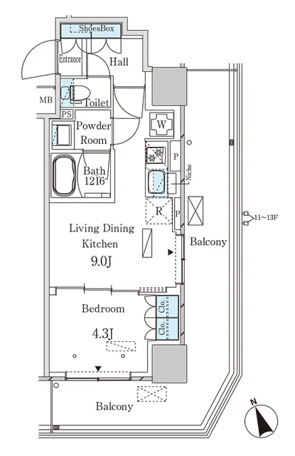 Park Axis Otsuka Station Gate Tower - Floor Plan - ["Floor plan", "Plan", "Text"]