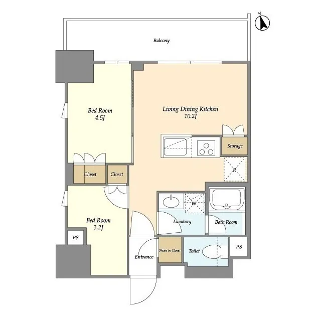 Orchid Residence Shinagawa Nakanobu - Floor Plan - ["Rectangle", "Schematic", "Font"]