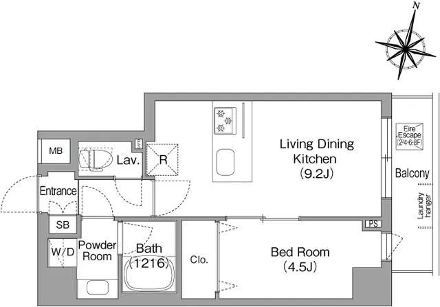 Comfortia Liv Itabashi Honcho - Floor Plan - ["White", "Diagram", "Floor plan"]
