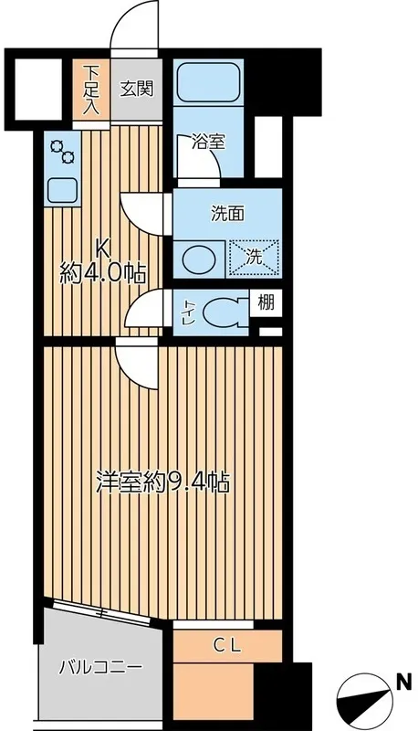 Clio Prince Kamiya No. 2 - Floor Plan - ["Apartment", "Tile Flooring"]
