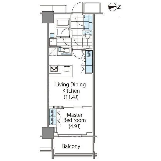 Comforia Shinjuku East Side Tower - Floor Plan - ["Slope", "Rectangle", "Parallel"]