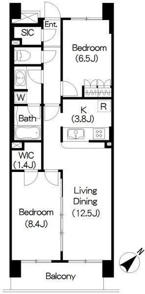 Brillia Ist Sangenjaya Ivy Terrace - Floor Plan - ["White", "Diagram", "Technical drawing"]