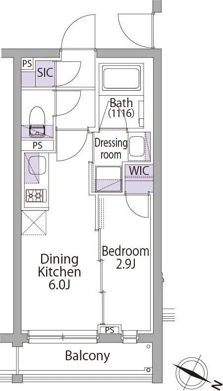 Ipse Yoyogi Uehara Hills - Floor Plan - ["Rectangle", "Schematic", "Font"]
