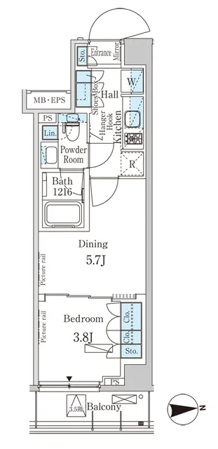 Park Axis Ichigaya Kagacho - Floor Plan - ["Floor plan", "Text", "Plan"]