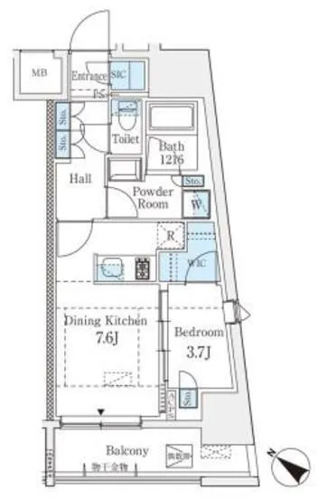 Prime Residence Shibuya - Floor Plan - ["Diagram", "Plan", "Floor plan"]