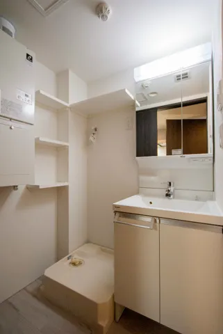 Regaland Meguro - Interior - ["Tap", "Bathroom cabinet", "Sink"]