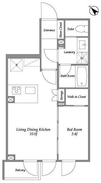 La Perla Ichigaya-Sadoharacho - Floor Plan - ["White", "Diagram", "Plan"]