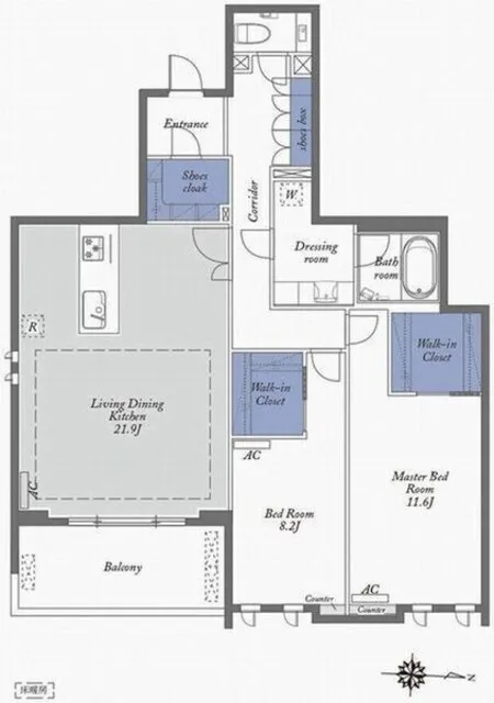 Lufit Yoyogi Oyama-cho - Floor Plan - ["Plan", "Floor plan", "Diagram"]