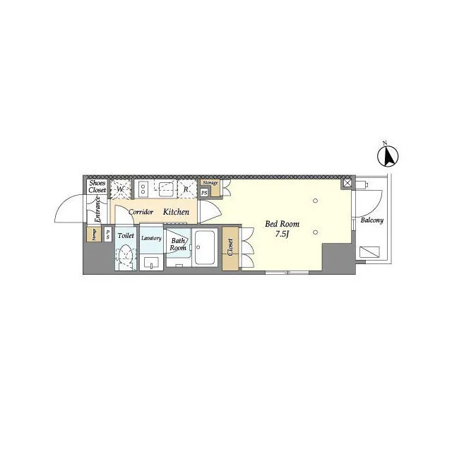 Geoent Asakusa Kaminarimon - Floor Plan - ["Rectangle", "Parallel", "Font"]