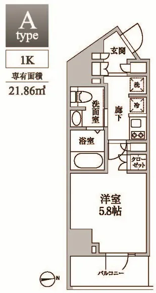 RESIDIA Nakanobu II - Floor Plan - []