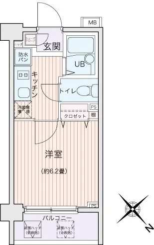 Ecology Toritsu University Residence - Floor Plan - ["Tile Flooring"]