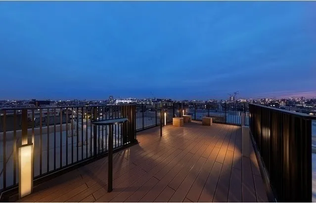 Stylio Ikegami WeLL - Exterior - ["Balcony", "Wood flooring", "Dusk"]