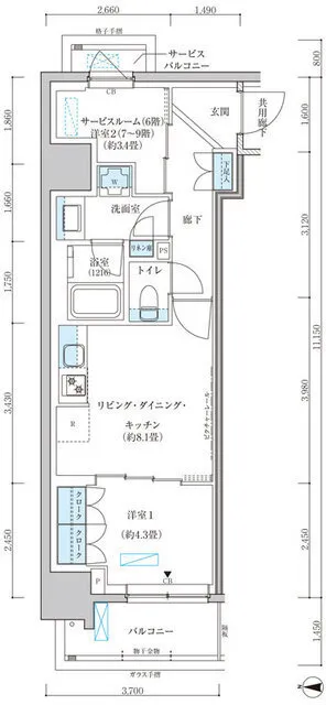 Park Axis Ikebukuro East - Floor Plan - ["White", "Diagram", "Plan"]