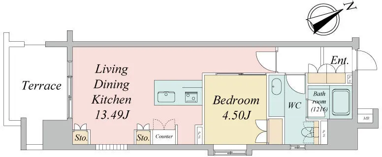 New City Apartments Togoshi - Floor Plan - ["White", "Diagram", "Technical drawing"]