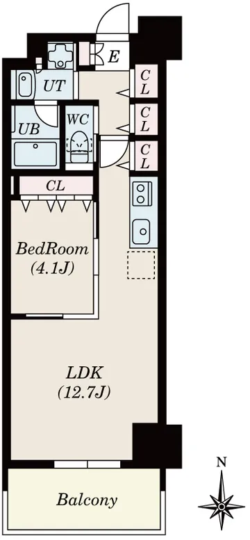 Dimus Kitahama - Floor Plan - ["Wood flooring", "Tile Flooring"]