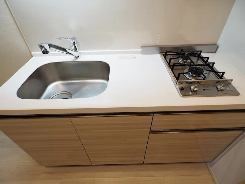 Cross Residence Iidabashi - Interior - ["Brown", "Kitchen sink", "Sink"]