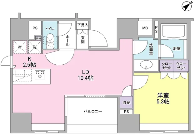 Comforia Ikebukuro DEUX - Floor Plan - ["Rectangle", "Parallel", "Diagram"]