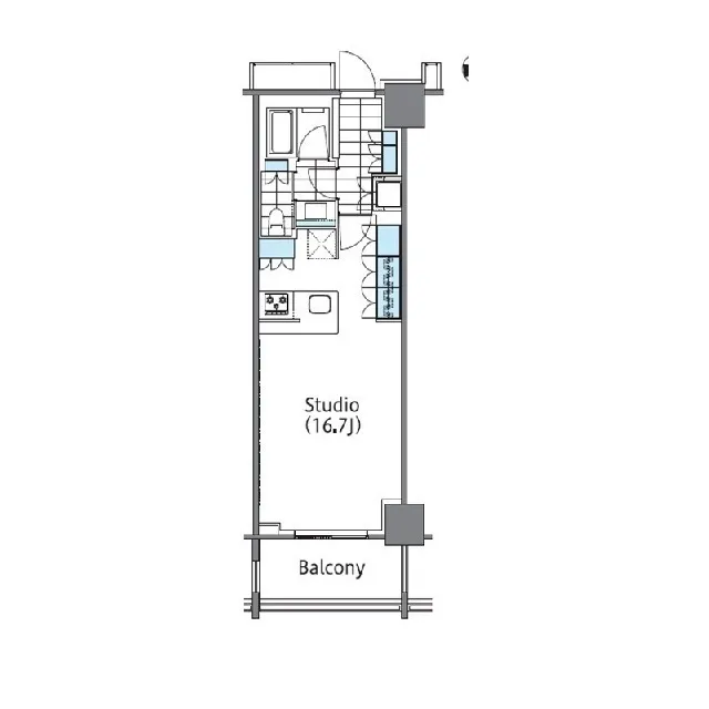 Comforia Shinjuku East Side Tower - Floor Plan - ["Rectangle", "Parallel", "Font"]