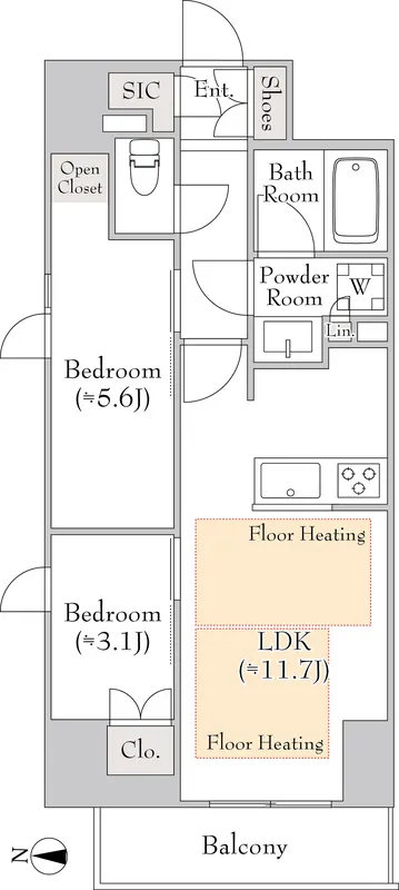 Lumiec Kinshicho - Floor Plan - []