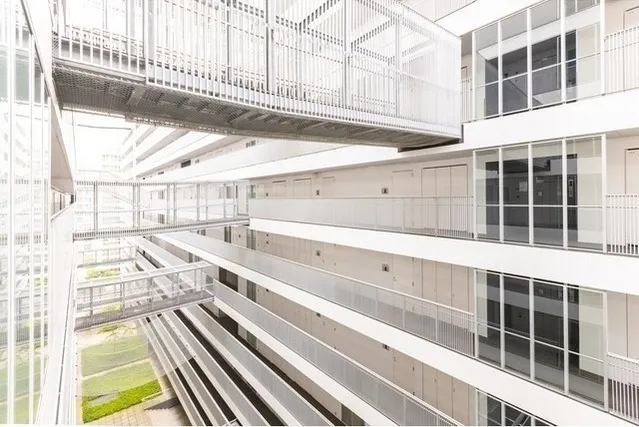 Shinonome Canal Court CODAN Building 16 - Exterior - ["Architecture", "Glass", "Commercial building"]