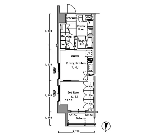 Park Axis Toyocho - Floor Plan - ["Floor plan", "Text", "Diagram"]