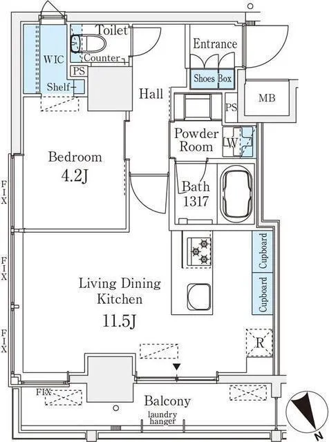 Belle Face Hatchobori West - Floor Plan - ["White", "Plan", "Diagram"]